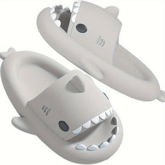 Women's Cartoon Shark Slippers Comfortable Open Toe Slide Sandals