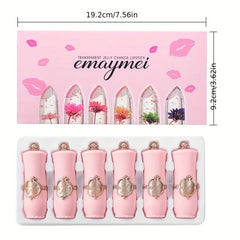 Set of 6 Color-Changing Jelly Lipsticks with Moisturizing Formula