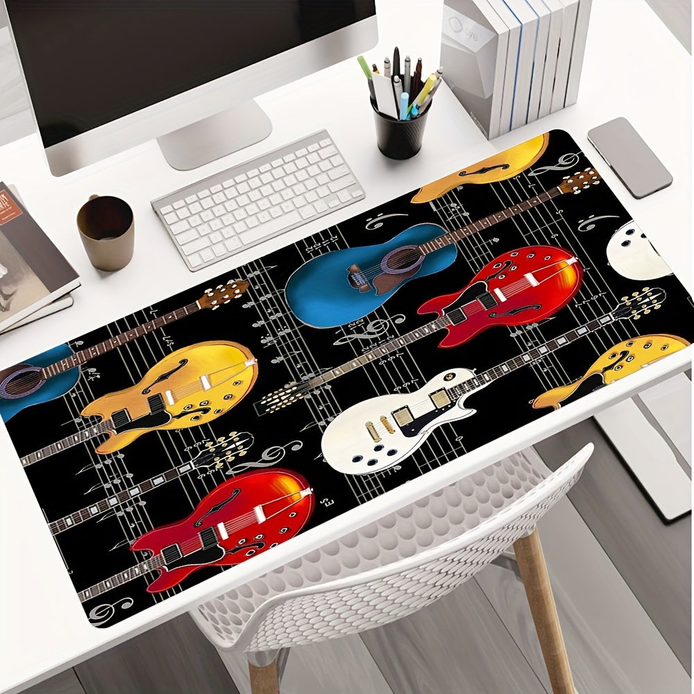 Guitar Pattern Mouse Pad Keyboard Mat Anti Slip Office Desk Accessories