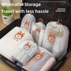 10pcs Dustproof Shoe Storage Bag with Drawstring for Travel and Home