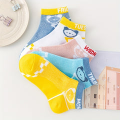 Princess Style Girls Mesh Breathable Socks - 5 Pairs