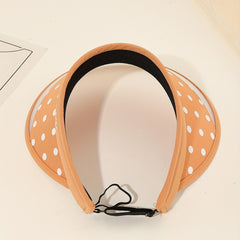 Yellow Dotted Visor Hat UV Protection Wide Brim Sun Hat