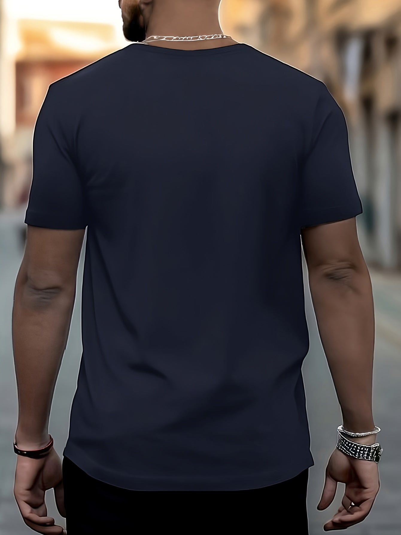 Racing Car Flag Print Men's Street Style T-shirt for Summer
