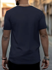 Racing Car Flag Print Men's Street Style T-shirt for Summer