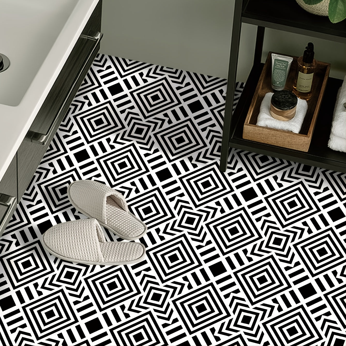 9pcs Waterproof Non Slip Tile Stickers - Transform Your Floors