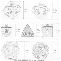 7pcs Dazzling Tri Apricot Purple Polyhedral Dice Set