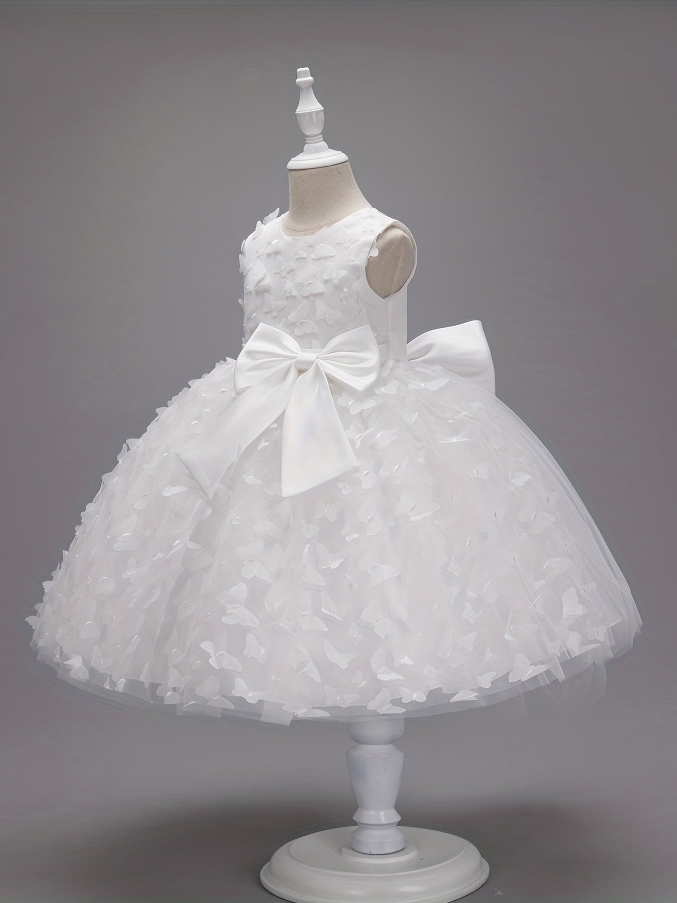 Butterfly Appliques Sleeveless Princess Dress For Girls