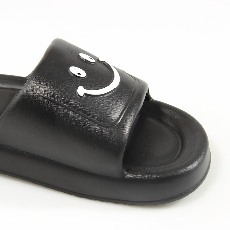 Unisex Smiling Face Sports Slippers Lightweight Shower Beach Slippers