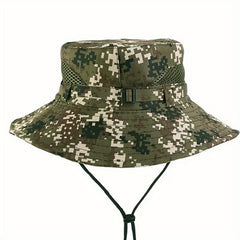 Kids Camouflage Bucket Hat Mesh Sun Hat