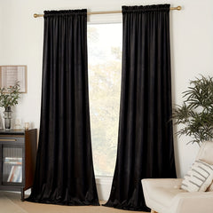 Warm Soft Dustproof Rod Pocket Curtain for Home Decor