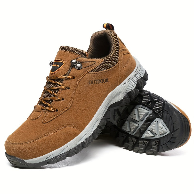 Men's Plus Size Lace-Up Hiking Shoes Anti-Skid for Winter & Autumn