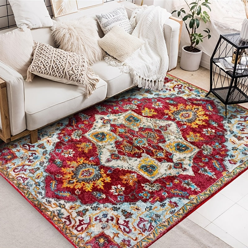 Vintage Carpet Living Room Bedroom Boho Floor Mat Sofa Blanket