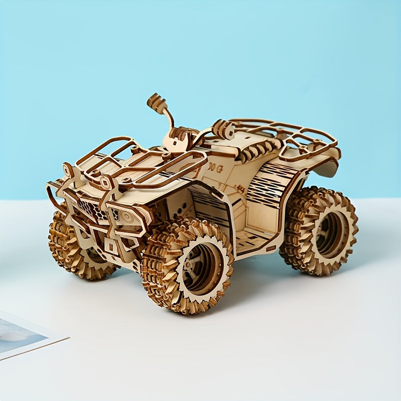 3D Wooden Puzzle Model of a Beach Car Assembly Toy