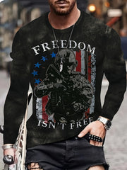 Soldier Freedom Isn't Free Men's Long Sleeve Vintage T-shirt