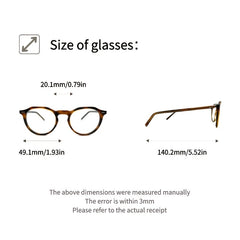 European American Retro Style Glasses Frame Brown Pattern Myopia Adjustable
