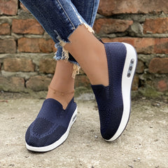 Women's Air Cushion Slip-On Sock Shoes Low Top Comfortable Walking Shoes