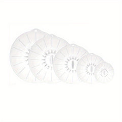 5pcs Silicone Lids Reusable Heat Resistant Food Suction Lids