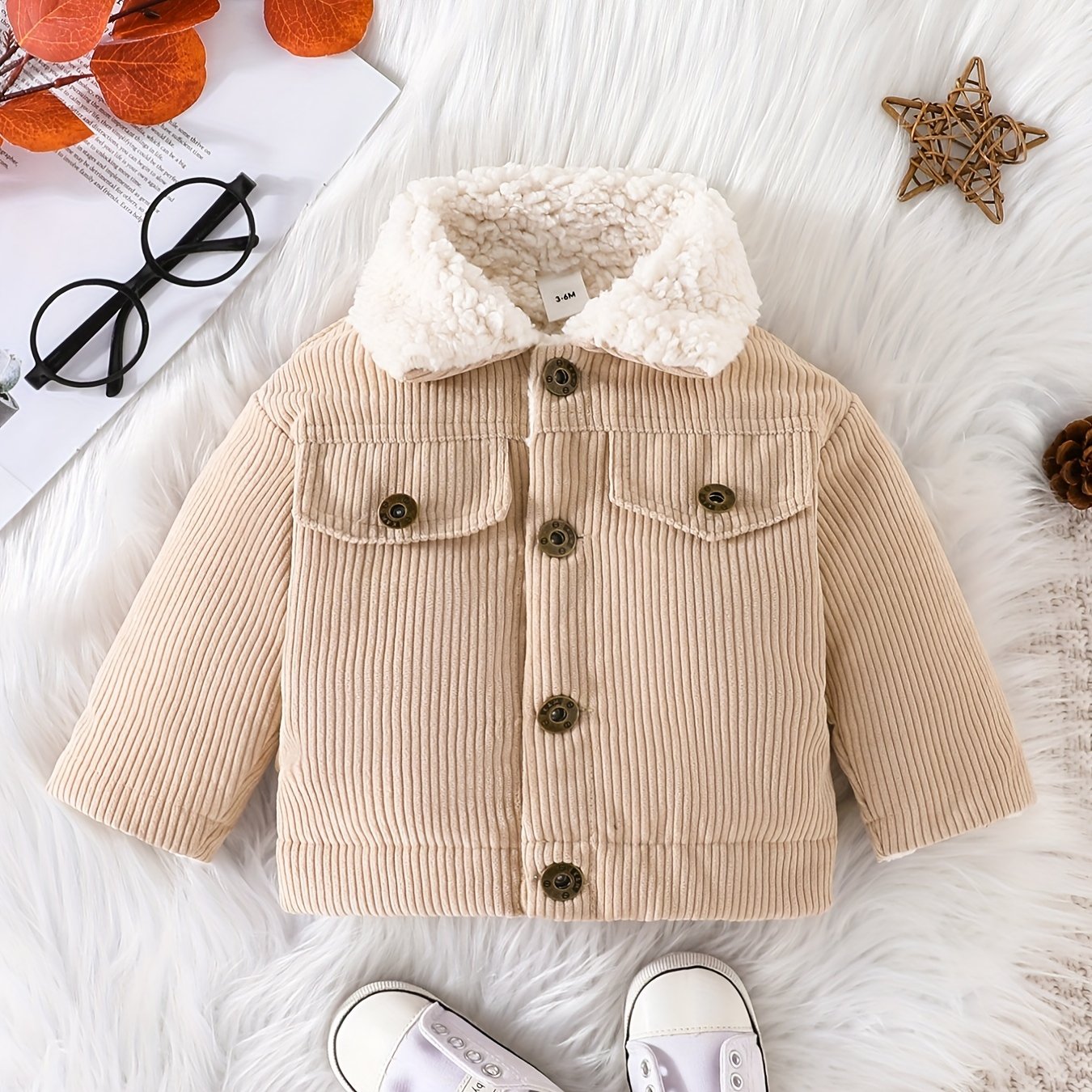 Baby Fleece Thermal Jacket Button Down Coat