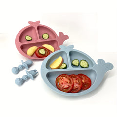 Whale Silicone Suction Cups For Toddlers Self Feeding