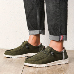 Men's Canvas Lace Up Casual Shoes Non Slip Sneakers
