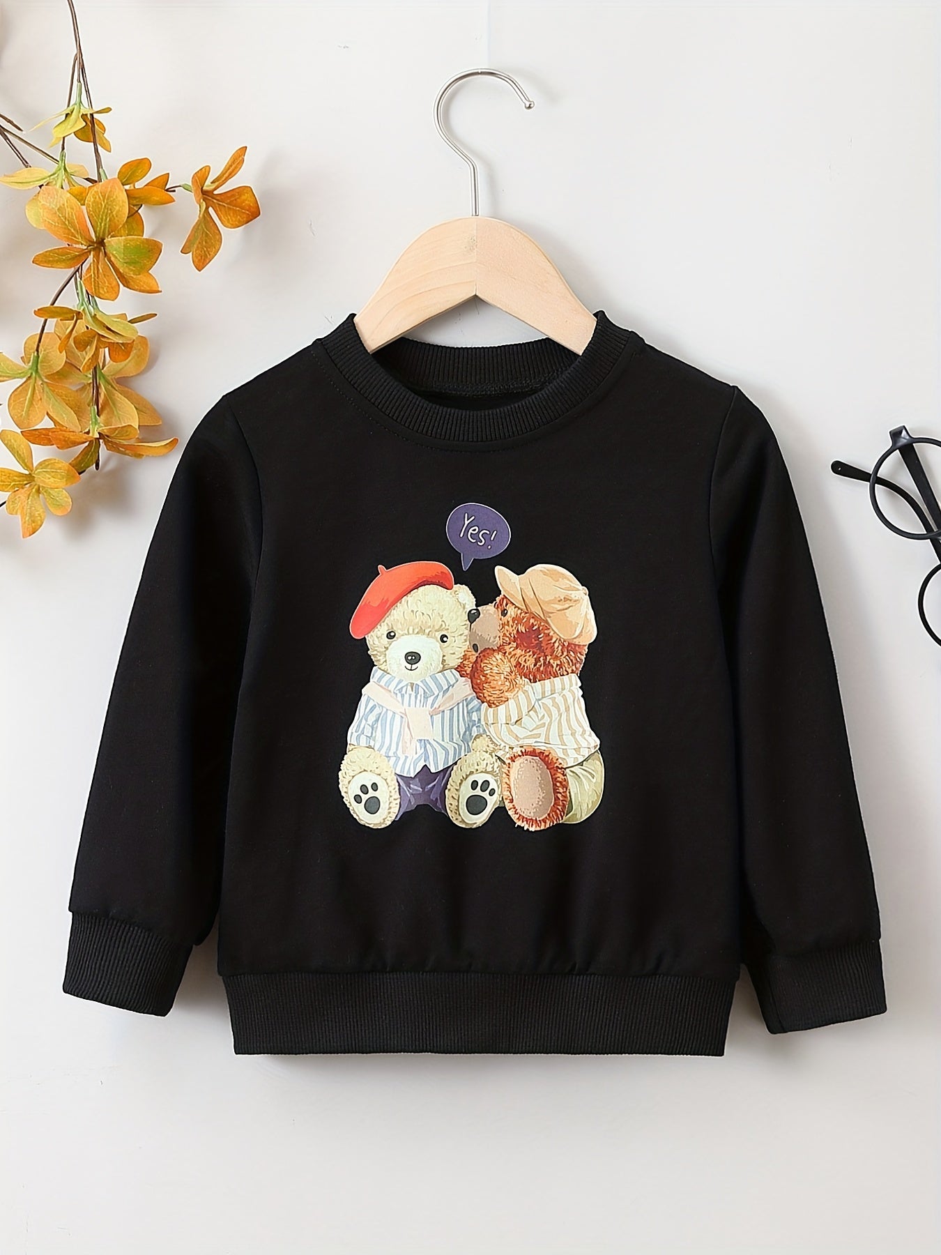 Boys Cartoon Bears Print Sweatshirt