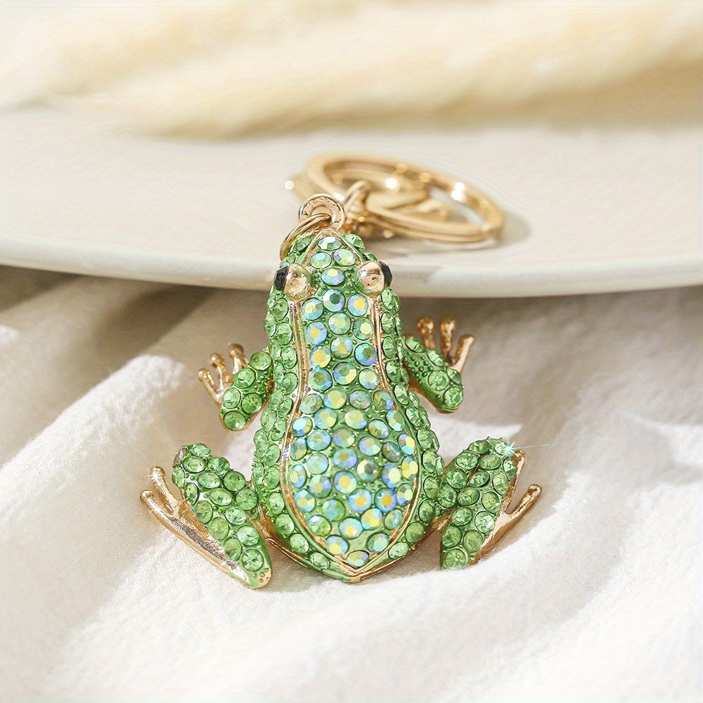 Frog Pendant Diamond Ornament Animal Keychain