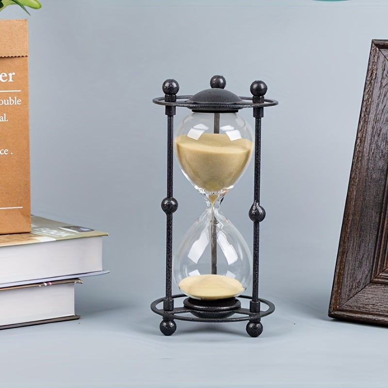 Retro Iron Art 15 Minute Timed Hourglass Creative Desktop Decoration Gift