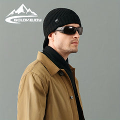 Windproof Knitted Beanie Hat for Men and Women