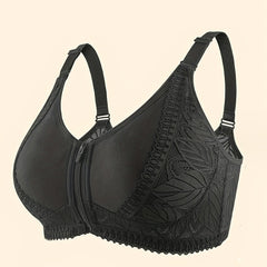 Lace Push Up Bra Wireless Zip Anti-sagging Everyday Lingerie