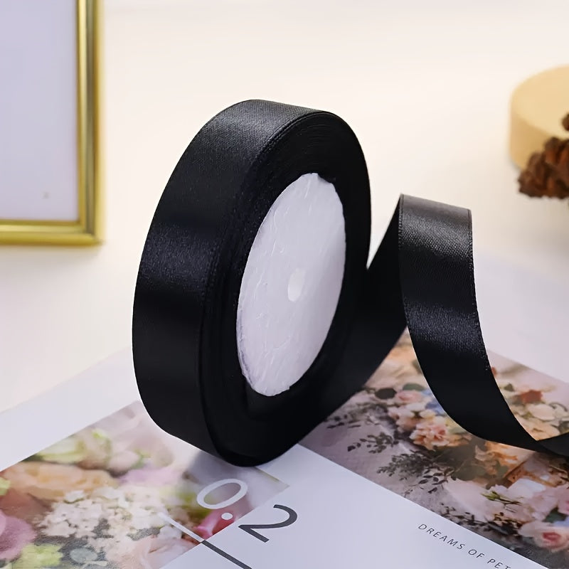 86m Polyester Stain Ribbon for Gift Wrapping, Bow Making, Wedding Deco