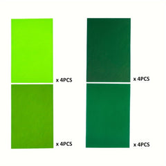 20pcs Christmas Green Felt Fabric Sheets Non Woven Assorted Felt Fabrics Squares