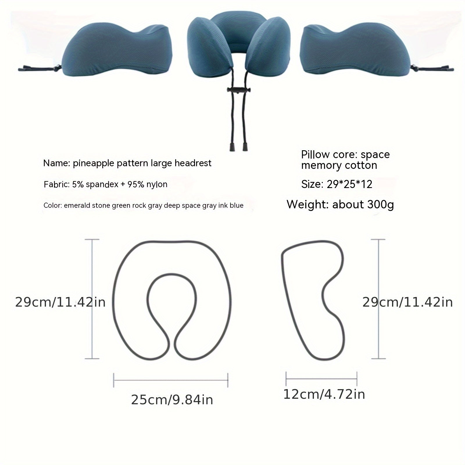 Memory Foam U-Shaped Camping Neck Pillow