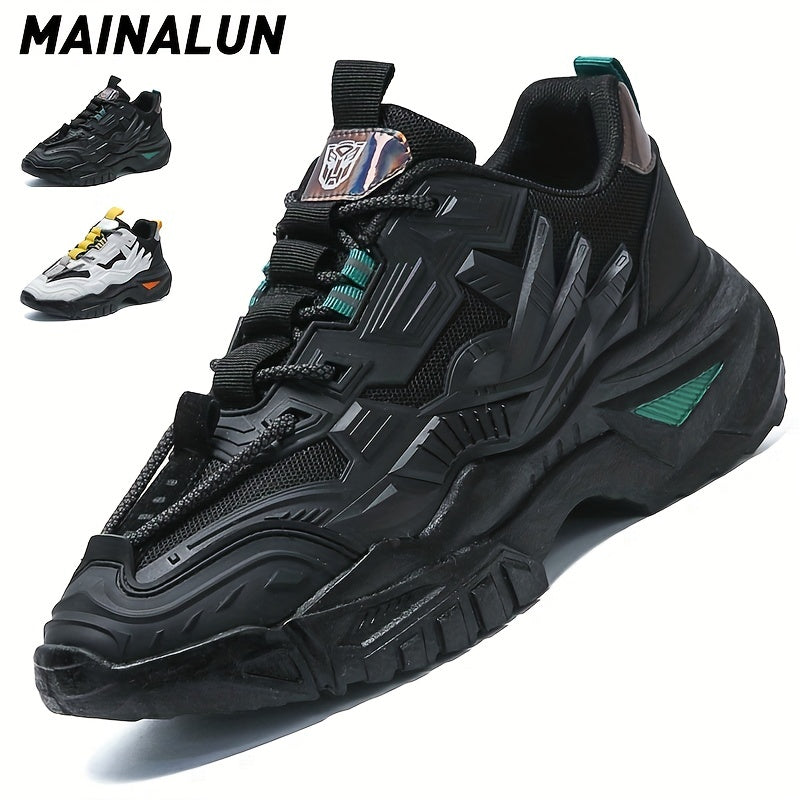 Men's Lace Up Chunky Sneakers Elevator Shoes