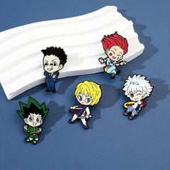 Anime Character Pin Set for Boys - Decorative Metal Badges