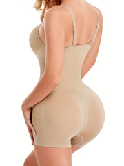 Solid Shaping Bodysuit V Neck Tummy Control Body Shaper