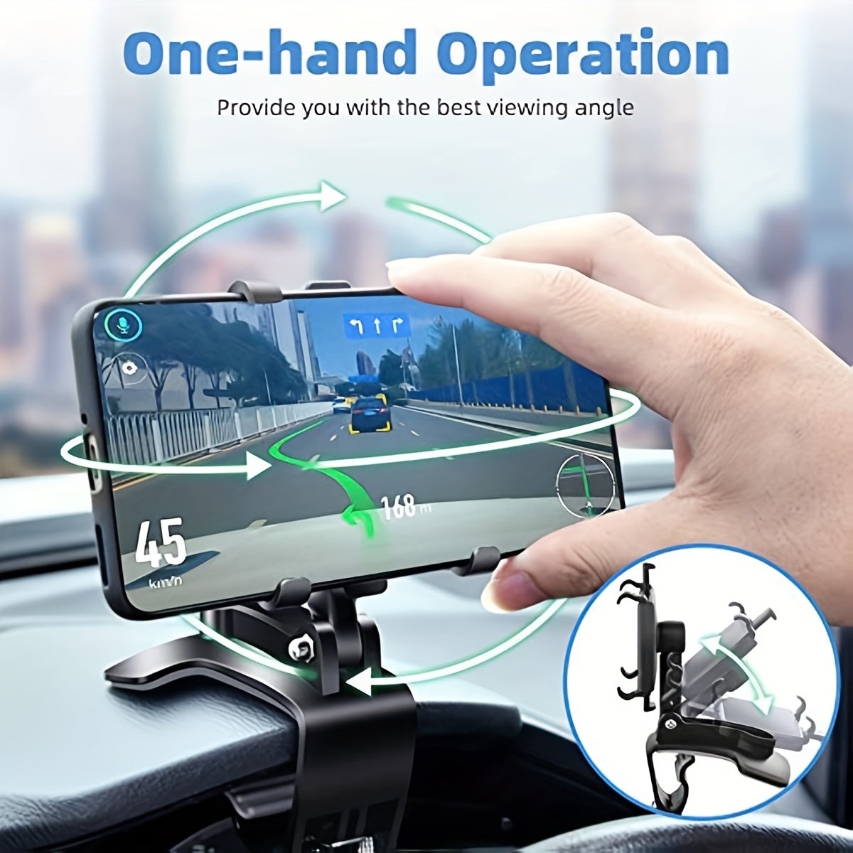 Car Phone Holder Multifunctional Navigation Clip Support Frame