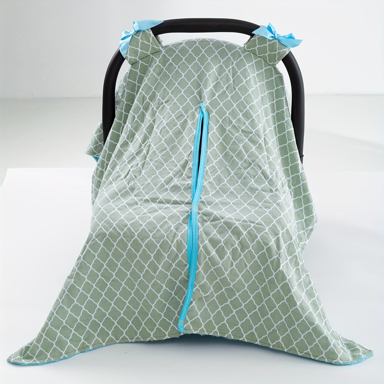 Gray Check Print Car Seat Sunshade Cover