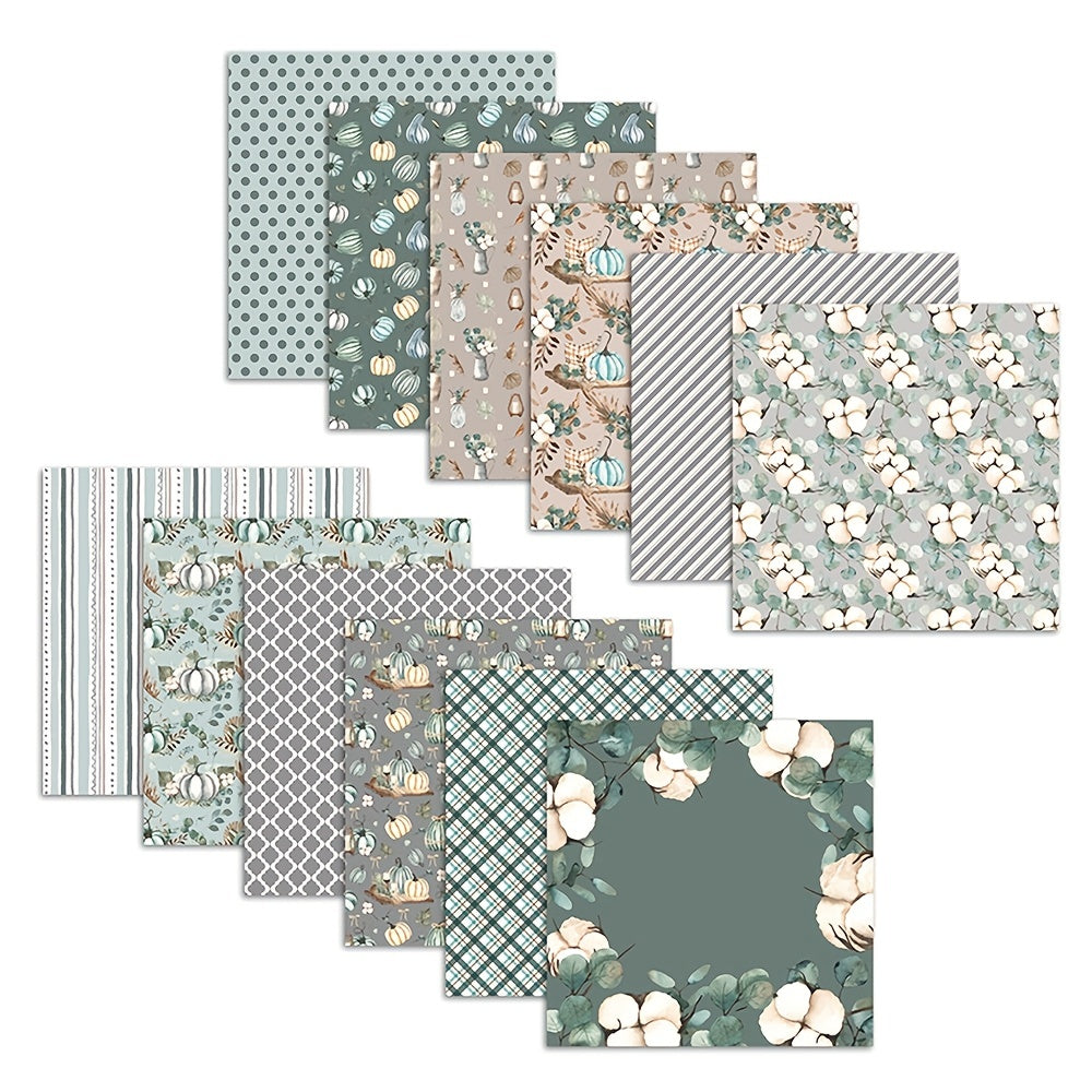 12pcs Vintage Lavender Pattern DIY Scrapbook Paper 6x6