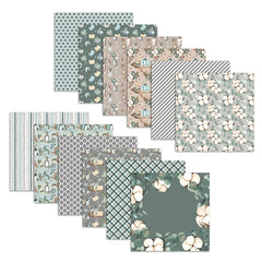 12pcs Vintage Lavender Pattern DIY Scrapbook Paper 6x6