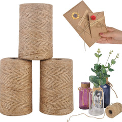 100m 2mm Jute Rope Twine DIY Craft Decoration Packaging Bundle Bottle Jar Wrappi