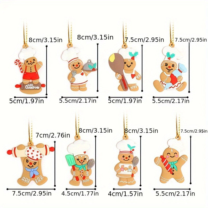 Gingerbread Man Christmas Ornament DIY Scene Pendant Gift