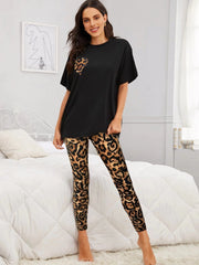 Leopard Print Skinny Leggings Women's Clothing