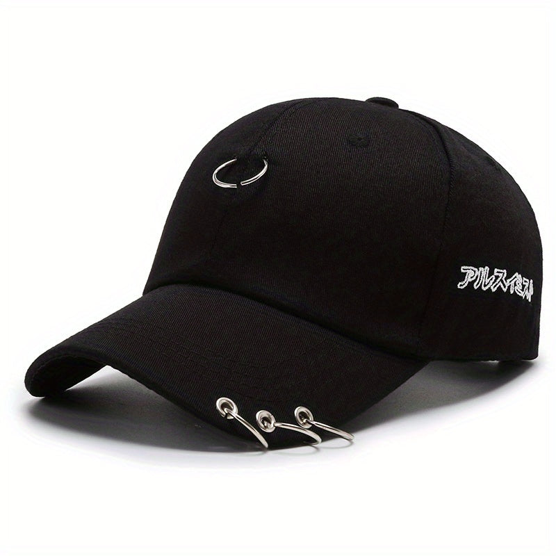Unisex Baseball Cap Iron Ring Snapback Adjustable Hat