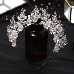 Rhinestone Crystal Flower Bridal Crown Wedding Hair Accessories Tiara