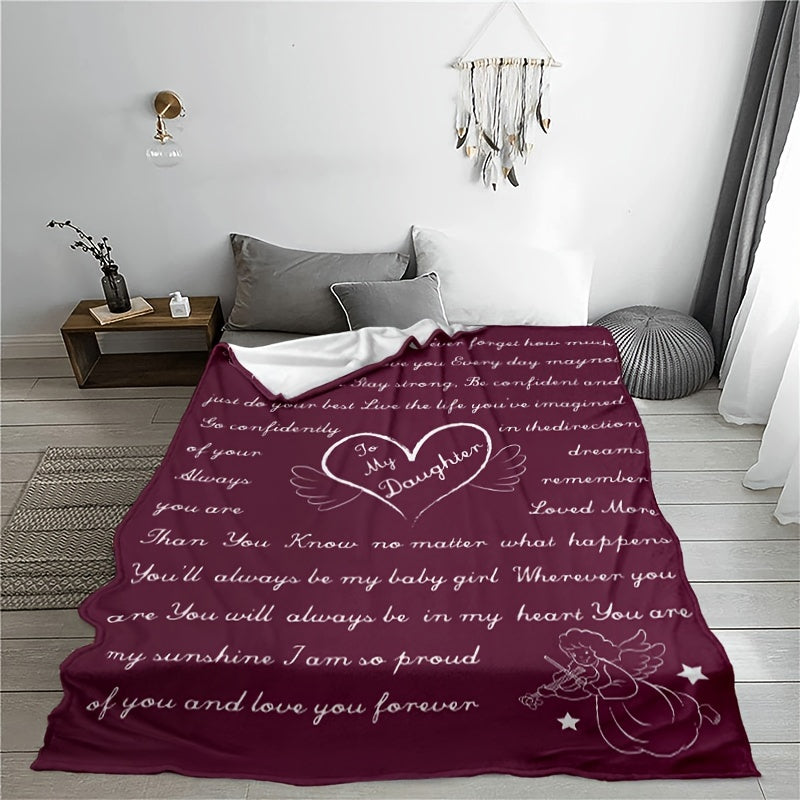 To My Daughter Throw Blanket - Birthday & Christmas Gift
