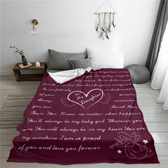 To My Daughter Throw Blanket - Birthday & Christmas Gift