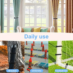 6pcs Plastic Ball Ropes Outdoor Tent Fixed Ball Rope Elastic Strap