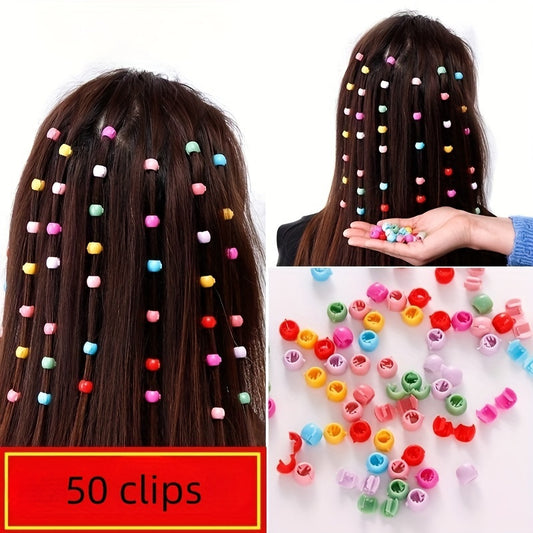 Colorful Mini Hair Clips Decorative Hair Accessories - Girls