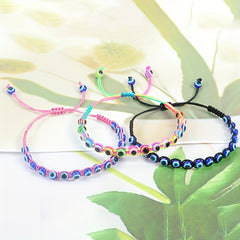 Outdoor Devil's Eye Braided Bracelet Adjustable Eye Amulet Hand Jewelry