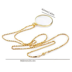 Stylish Hanging Magnifier Necklace for Reading, Gifting